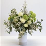 creams and greens (in vase)