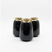 black &amp; gold ceramic vase 